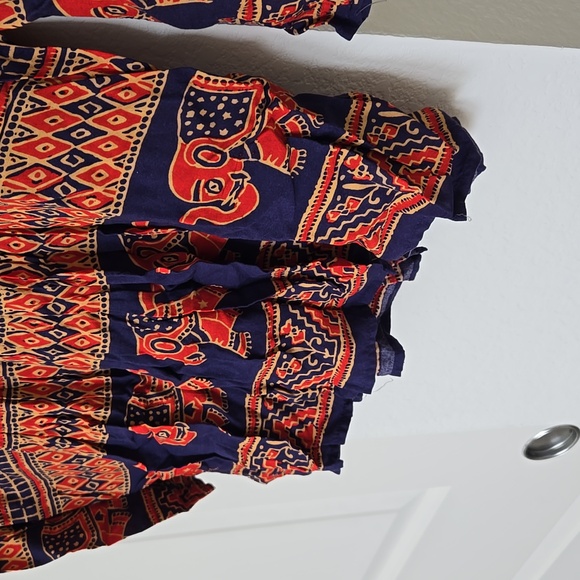 Anthropologie Vanessa Virginia elephant blouse top boho 6 - Picture 3 of 5